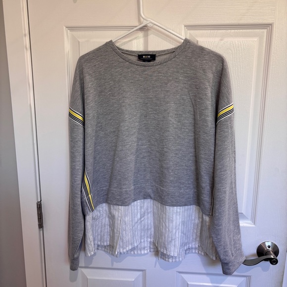 Maeve Stripe Tape Twofer Blouse - Picture 4 of 7